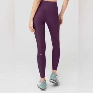ALO Yoga Women's High-Waist Airlift Deep Purple four-way-stretch Leggings XS